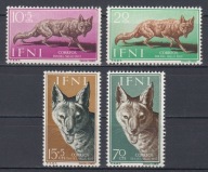 IFNI - 1957 - Mi 167-170 - FAUNA, SZAKALE xx