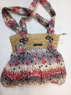 torebka popielata różowa kremowa