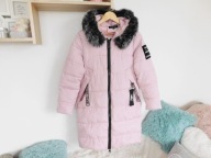 ZIFENGLIN FASHION__DŁUGA KURTA PŁASZCZ__PUDROWY RÓŻ__M__J.NOWA