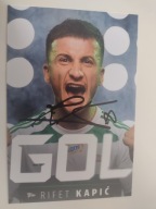 Zdjęcie 10x15 autograf Lechia Gdańsk sezon 2024/25 Gol Rifet Kapić