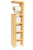 Drewniany stojak/półka na papier toaletowy lite drewno