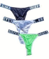 3-pack Delikatne stringi męskie na gumkach L