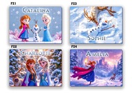 Puzzle z imieniem personalizowane Frozen Magiczna Kraina Lodowa Urodziny