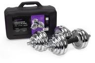 HANTLE ŻELIWNE 2X15KG WALIZKA REGULOWANE CHROMOWANE ZESTAW 30KG