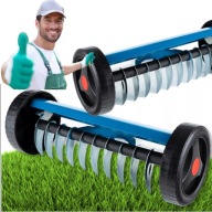 AERATOR WERTYKULATOR RĘCZNY DO TRAWNIKA OGRODU NA KÓŁKACH Z KOLCAMI MOCNY