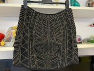 N NOWA SPÓDNICA LABEL ŚWIĄTECZNA IMPREZOWA CZARNA KORALIKI