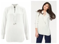 Bruno Banani Bluzka elegancka 36 S koszula tunika biała white