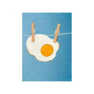 „Słone na Sznurku” – Ilustrowany Plakat Kuchenny z Jajkiem