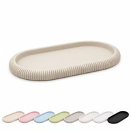 Tacka dekoracyjna ryflowana owalna podstawka pod świece biżuterię organizer