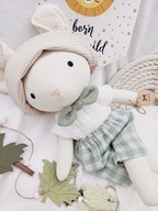 Lalka przytulanka szmacianka 38 cm eko zabawka rękodzieło