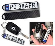 Personalizowany brelok 3D z numerem rejestracyjnym -prezent dla kierowcy