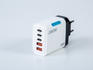 Ładowarka Sieciowa 240W | 5 Portów (3x PD + 2x USB) | Szybkie Ładowanie 10A
