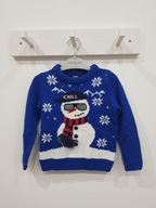 MATALAN świąteczny sweter sweterek reniferek mikołaj bałwanek 92 - 98 cm