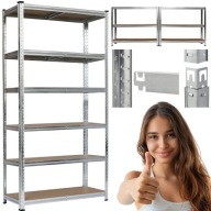 REGAŁ MAGAZYNOWY METALOWY 222X90X40 GARAŻOWY STALOWY SOLIDNY 6 PÓŁEK 900KG