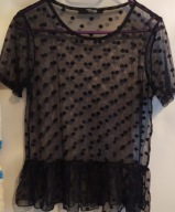 Bluzka mgiełka Jane Norman czarna, r. M (38)