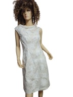 TARANKO SUKIENKA elegancka wizytowa kwiaty z złotą nitką 36