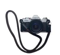 Pasek do aparatu bawełna brązowy analogowy