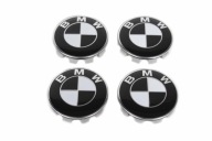 Dekielki BMW 68mm Czarno Białe 4szt Kapsle Zaślepki Felg Emblemat Logo
