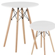 STOLIK SKANDYNAWSKI BIAŁY NOWOCZESNY 60 CM STÓŁ DO DOMU SALONU KUCHNI