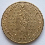 Francja 10 franków 1987 - Kapetyngowie - stan 1/2