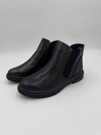 Botki damskie Sandway B8726 czarne posrebrzane wygodne R. 39