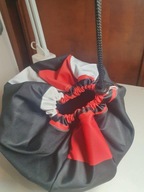 Pokrowiec na kask narciarski XL/XXL poliester z lycra czarny/red /biały