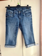 34 XS 36 S Tom Tailor krótkie spodenki jeans denim bermudy capri rozmiar 27