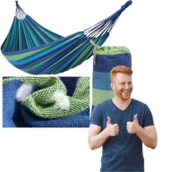 HAMAK 2 OSOBOWY OGRODOWY XXL HUŚTAWKA MOCNY WZMOCNIONY PAŁĄK DUŻY + TORBA