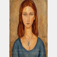 Kobieta portret styl Modigliani obraz na płótnie 58x85