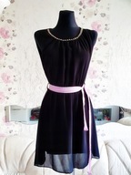 SUKIENKA MAŁA CZARNA diamenty diamentami zdobieniem wstążka tiul tiulowa