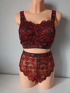 2szt Śliczny seksowny komplet LOVE 3XL