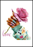 A2 PLAKAT DO SALONU MANICURE URODY, PLAKAT DLA KOSMETYCZKI PAZNOKCIE LAKIER