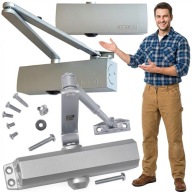 SAMOZAMYKACZ Z RAMIENIEM DRZWI ZEWNĘTRZNYCH UNIWERSALNY REGULACJA 120CM