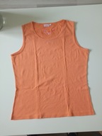 Laura Torelli pomarańczowa damska koszulka bluzka bez rękawów r 42