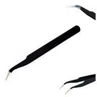 PĘSETA DO BRWI RZĘS MAKIJAŻU ZAKRZYWIONA KOŃCÓWKA PRECYZYJNA PINSETA ESD-15