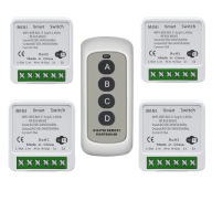 Inteligentny Zestaw 4x przełącznik RF433 + WiFi + Pilot Tuya / SmartLife