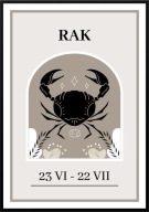 A2 PLAKAT OBRAZ ZNAK ZODIAKU RAK, NATURA, HOROSKOP, DO DOMU, NA PREZENT