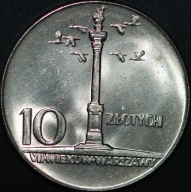 10 zł 1965 - Kolumna Zygmunta - menniczy egzemplarz