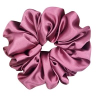 Gumka scrunchie do włosów wrzos satyna