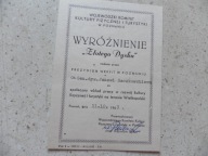 PRL WYRÓŻNIENIE ZŁOTEGO DYSKU DLA GENERAŁA WOJSK LOTNICZYCH POZNAŃ