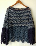 Bluzka nowa sweterkowa szydełkowa ażurowa z długim rękawem Rozmiar 46/50