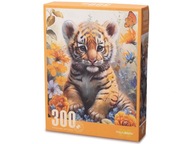 PUZZLE 300 ELEMENTÓW TYGRYSEK W KWIATACH 8+