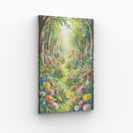 Obraz na Płótnie 40x70cm Bajkowa Polana Kwiaty Łąka Natura Krajobraz Hit