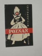 HOTEL WIELKOPOLSKI POZNAŃ naklejka z PRL lata 70-te