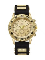 Elegancki złoty zegarek ZHOWE męski z silikonowym paskiem