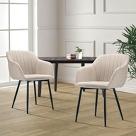 KRZESŁA DO JADALNI SALONU POKOJU 2 SZT. GOEURVANT, SZARE, ODCIENIE SZAROŚCI