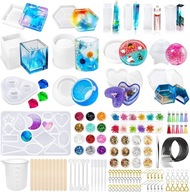 Zestaw 120 Foremek Silikonowych do Żywicy Epoksydowej 15 Zestawów