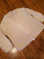 Sweter biały damski guziki 48/52/54