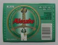 ETYKIETA PIWO MIESZKO BROWAR MĘCKA WOLA SIERADZ ROZLEWNIA PIANOX KOPYŚĆ
