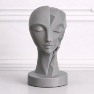 Figurka dekoracyjna rzeźba – Podwójna twarz|Dekoracja 3D minimalistyczny